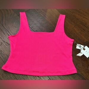 Originality Sleeveless Crop Top. Fuschia, Size Large NWT